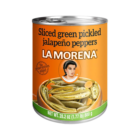 La Morena Sliced Jalapeño Peppers, 28oz (1 unit) (Packaging may vary)