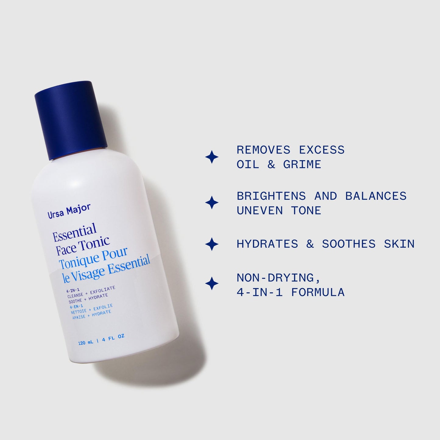Ursa Major Essential Face Tonic | 4-in-1 Natural Toner to Cleanse, Exfoliate, Soothe and Hydrate | Vegan, Cruelty-Free, Non-Toxic | 4 Ounces