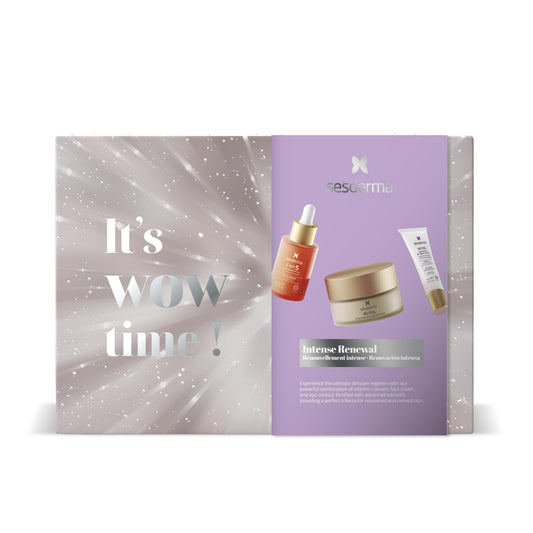 Sesderma Intense Renewal Gift Set | C-VIT 5 Vitamins Serum 1.0 fl Oz, RETISIL Pro-Aging Cream 1.7 fl Oz & Eye and Lip Contour 0.5 fl Oz | Brighten & Nourish Skin | For All Skin Types