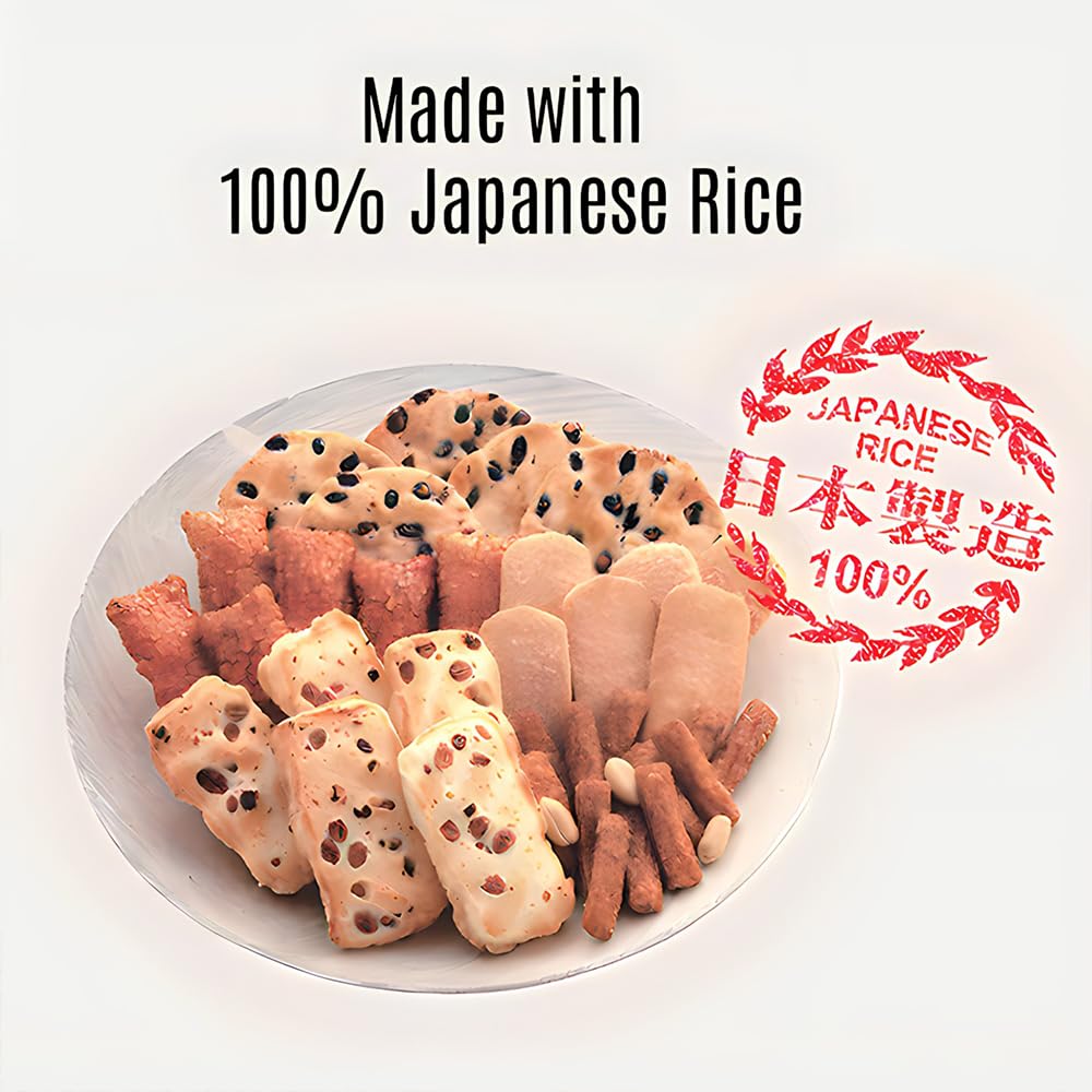 Sea Salt Flavor Japanese Rice Mochi Snack | Gluten-Free | Vegan | Made with 100% Japanese Rice and Sea Salt (160g)