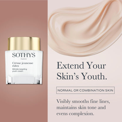 SOTHYS Wrinkle-Targeting Youth Cream | Face Moisturizer for Anti-Aging, Wrinkle Reduction, Youthful Skincare | Normal or Combination Skin