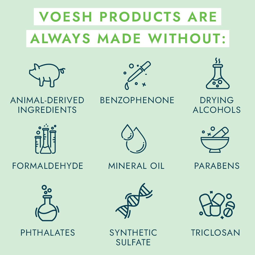 VOESH Vegan Body Creme, Skin Moisturizing Cream - Green Tea, K-Beauty Korean Skincare - 3oz