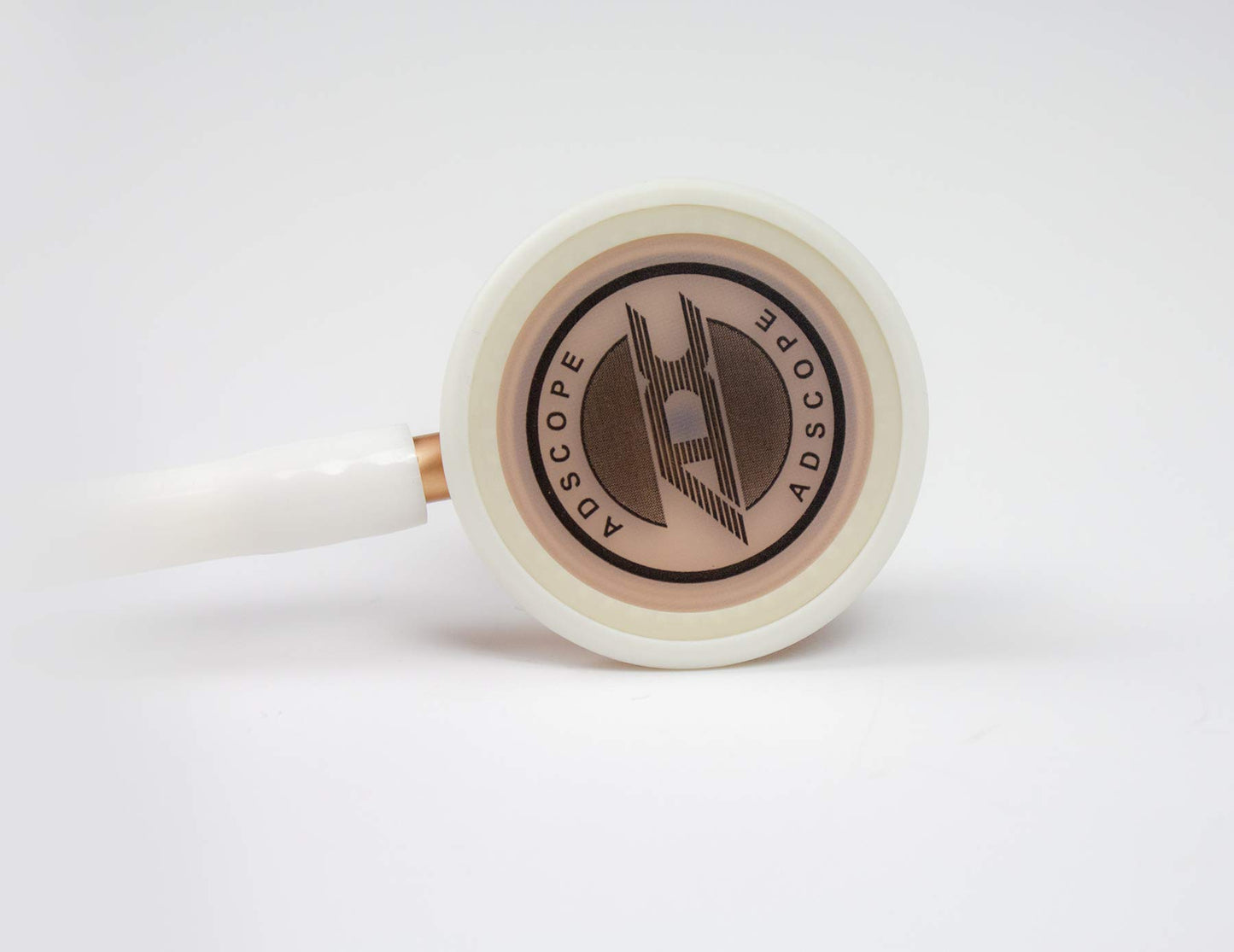 ADC Adscope Lite 619 Ultra Lightweight Clinician Stethoscope with Tunable AFD Technology, Lifetime Warranty, Rose Gold with White Tubing