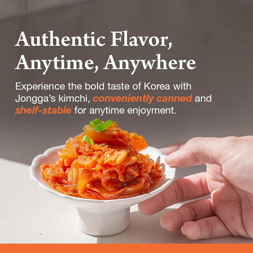 JONGGA Cabbage Fried Kimchi Can + Cabbage Kimchi Can / each 5.64oz(160g) /nKorean Spicy Food, Pack of 6, 33.84 Ounce
