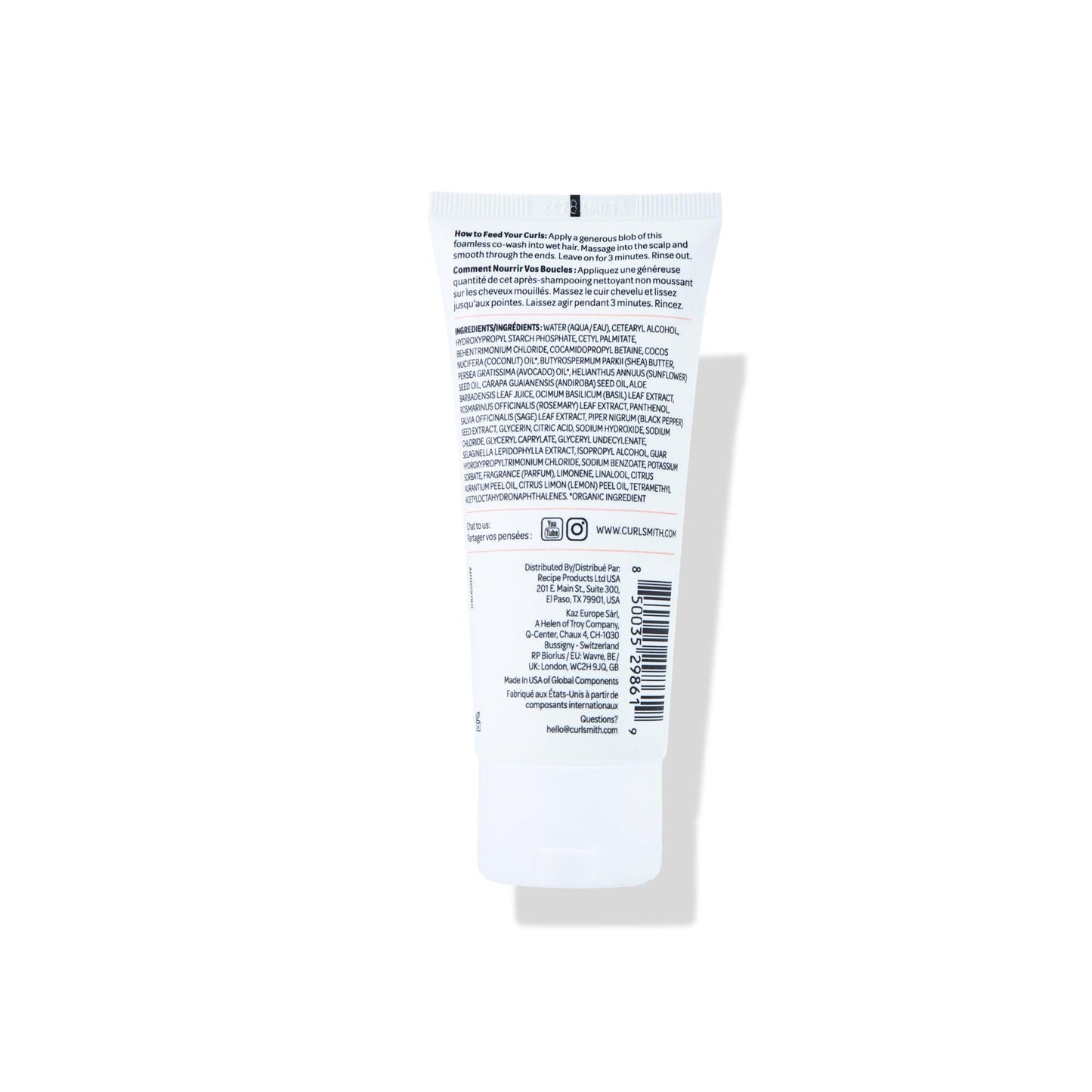 CURLSMITH Curl Quenching Conditioning Wash - Co-Wash Cleanser, Gently Moisturizes, Sulphate-Free Co-Wash, For All Curl Types, Vegan & Cruelty Free