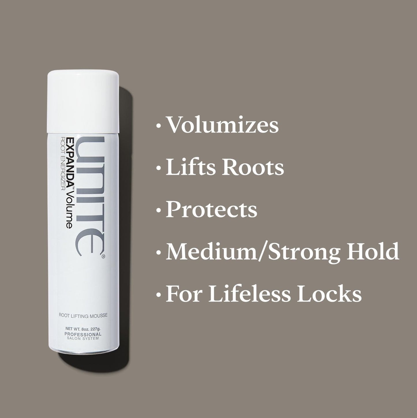 UNITE Hair – EXPANDA Volume – Root Lifting Foam for Instant Volume & Medium to Strong Hold – Thermal Protection – 8 Oz