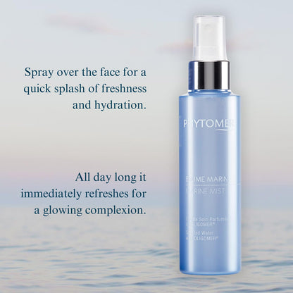 Phytomer Marine Mist Scented Face & Body Spray (3.3 fl oz) | Refreshing Facial Spray for Quick Hydration Boost | Daily Complexion Prep, Makeup Setting Mist