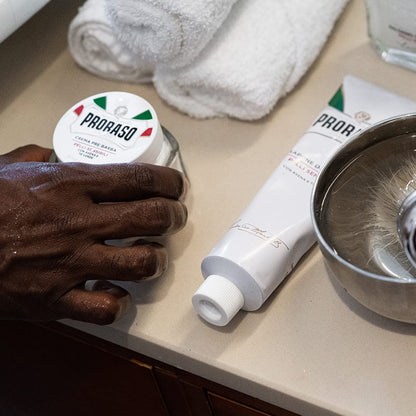 Proraso Pre Shave Conditioning Cream - Oatmeal & Green Tea - Nourishing & Gentle Formula for Sensitive Skin - Premium Italian Pre Shave Cream - 3.6oz