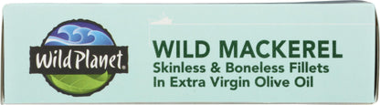 Wild Planet, Mackerel Wild Fillets Olive Oil, 4.4 Ounce