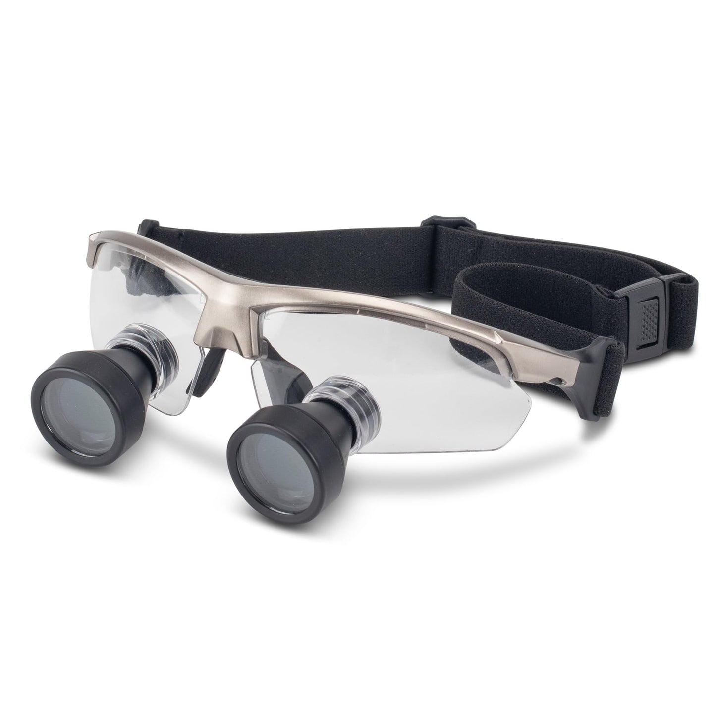 Practicon TTL Easy Size 2.5X Loupes Kit, Measure and Size Through The Lens Loupes, Silver Frame