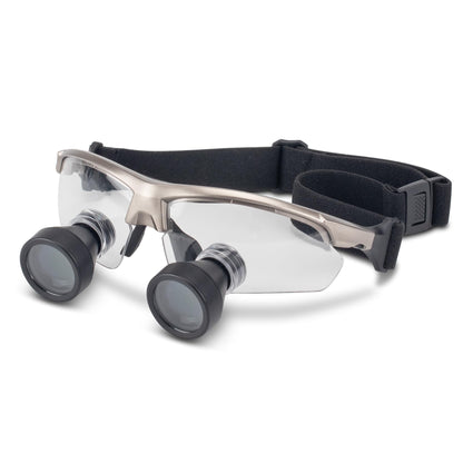 Practicon TTL Easy Size 2.5X Loupes Kit, Measure and Size Through The Lens Loupes, Silver Frame