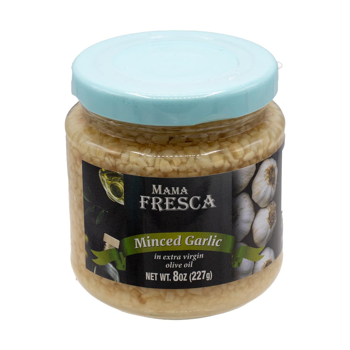 Mama Fresca Minced Garlic in Olive Oil 8oz Jar (Pack of 1)