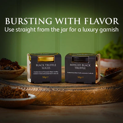 TruffleHunter - Black Truffle Slices and Minced Black Truffle - 2 x 1.74 Oz