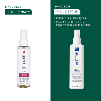 Biolage Full Rescue Densifying Leave-In Spray - Instantly Fuller-Looking Hair, Controls Flyaways, Detangles for Easy Styling, Rosemary Oil & Niacinamide, Vegan & Cruelty-Free, 8.5 Fl Oz