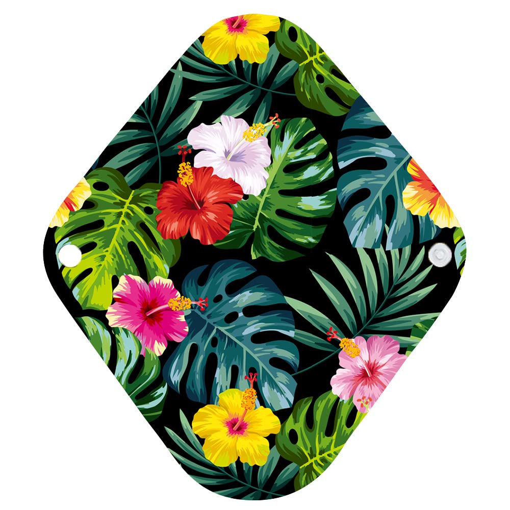 10 Pcs Reusable Menstrual Pad Set Including 1Pc Mini Wet Bag + 9Pcs Light Flow Daily Use Waterproof Mama Cloth Sanitary Napkin Pads Menstrual Pads (Panty Set, Panty Liner Bamboo Charcoal)