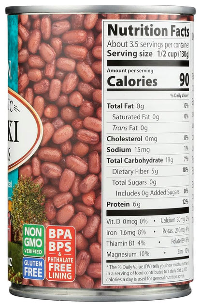 Eden Organic Adzuki Beans 15.0 OZ(Pack of 4)4