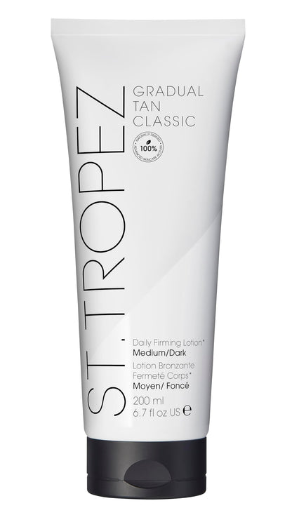 St.Tropez Gradual Tan Firming Lotion, Sun Kissed Glow Self Tan Moisturizer, 5 Skincare Benefits, Vegan, Natural & Cruelty Free, 6.7 Fl Oz