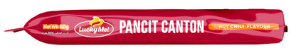 Lucky Me! Instant Pancit Canton Hot Chili Flavor (Instant Chow Mien Hot Chili Flavor) - 2.12oz/60g (Pack of 12)