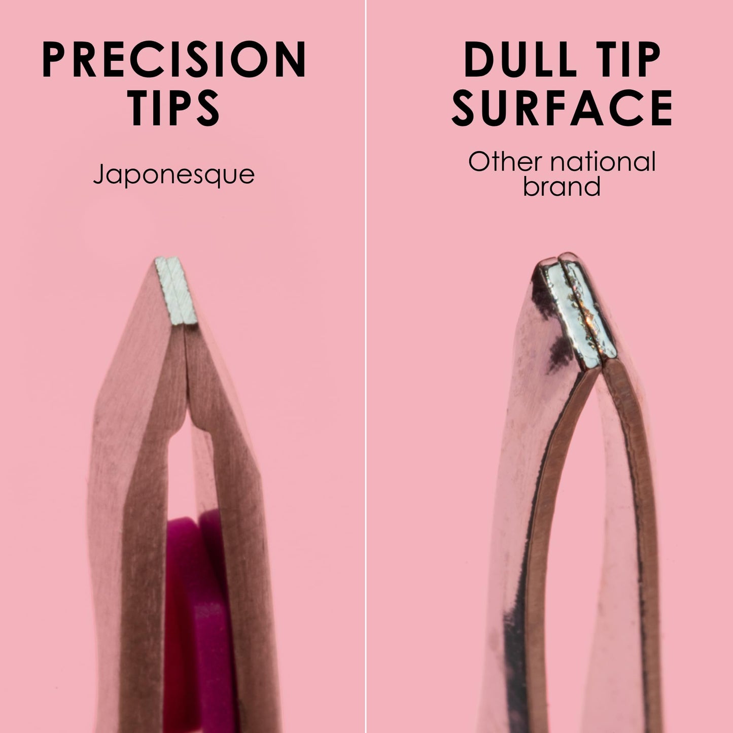 Japonesque Smart Guide Slant Tweezers – Precision Eyebrow Plucking Tool with Slant Tip, Stainless Steel Hair Removal
