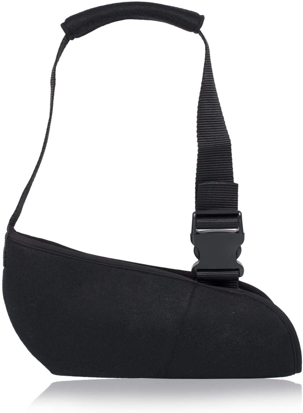 Soles Pediatric Arm Sling with Padded Shoulder Strap, Black, Small