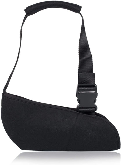 Soles Pediatric Arm Sling with Padded Shoulder Strap, Black, Small