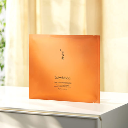 Sulwhasoo Concentrated Ginseng Renewing Sheet Mask - Korean Anti-Aging Skincare, Visibly Improves Wrinkles and Firmness, Nourishes, Hydrates & Soothes, Ginseng, Peptides & Squalene