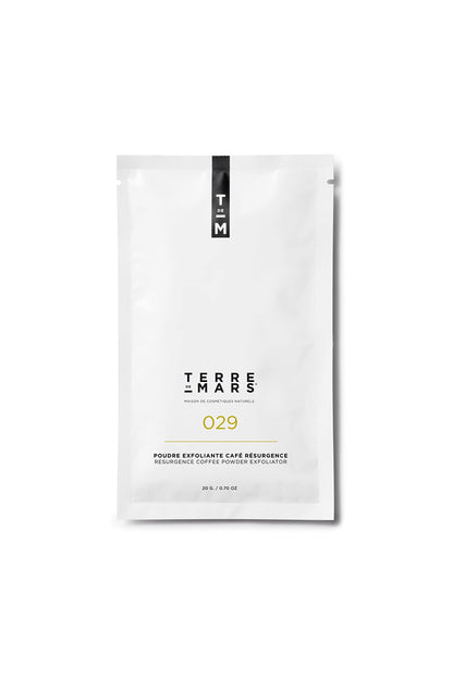 TERRE DE MARS| Resurgence Coffee Powder Exfoliator | Cosmos Organic | Café Arabica | Coconut | Castor oil| Exfoliates | Moisturizes | Nourishes | 20gm