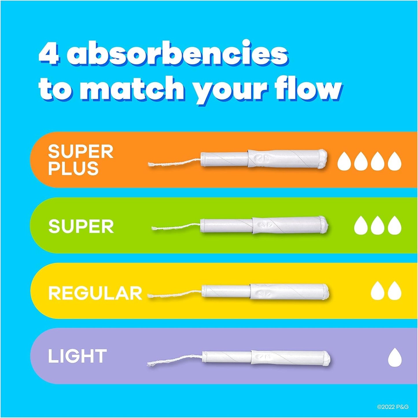 Tampax Tampons Regular Absorbency - 10 ct, Pack of 5