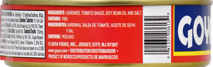 Goya Sardines in Tomato Sauce, 15 Ounce each, Pack of 2