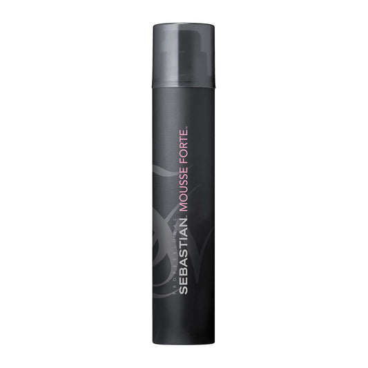 Sebastian Professional Mousse Forte | Strong-Hold Hair Styling Mousse | Volume, Body-Boosting for Curls & Waves with Heat Protection | 7 oz
