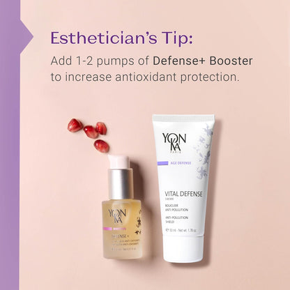 Yonka Paris | Vital Defense Day Cream | Pollution Protection Vitamin C Moisturizer with Myrtle CoQ10 | All Skin Types | 84% Natural Ingredients