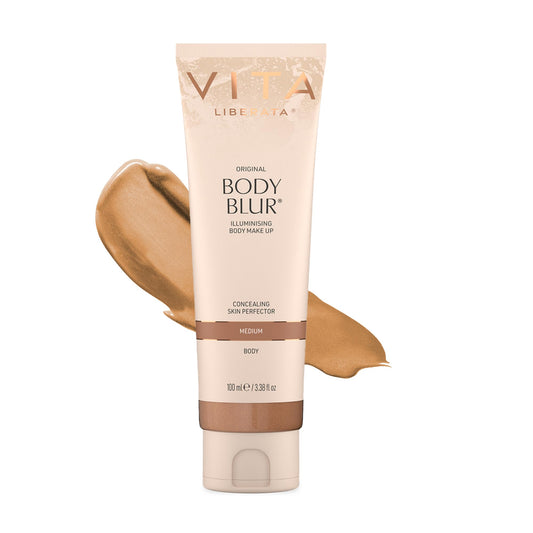 Vita Liberata Body Blur, Leg and Body Makeup. Skin Perfecting Body Foundation for Flawless Bronze, Easy Application, Radiant Glow, Evens Skin Tone, New Packaging