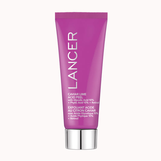 Lancer Skincare Caviar Lime Acid Peel On the Go, Retinol Facial Chemical Peel with Brightening Glycolic Acid, Travel Size, 0.5 Fluid Ounces