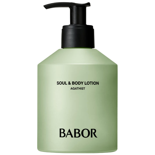 BABOR Soul & Body Lotion Agathist, Quick-Absorbing, Light Body Care, Invigorating Skin Milk, Body Cream for Dry Skin, Skin Firming Moisturising Cream, with Vitamin B, Vegan, 250 ml