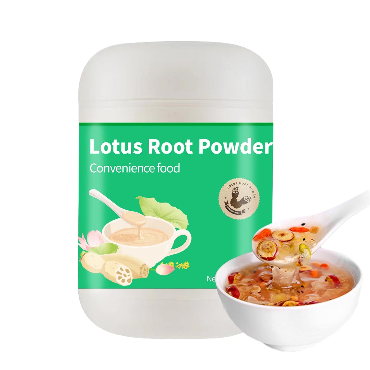 Chia Seed Osmanthus Nut Lotus Powder,莲藕粉,Instant Breakfast Powder,Nutritious Meal Replacement Powders,for Homemade Porridge, Hot Pot & Asian Desserts