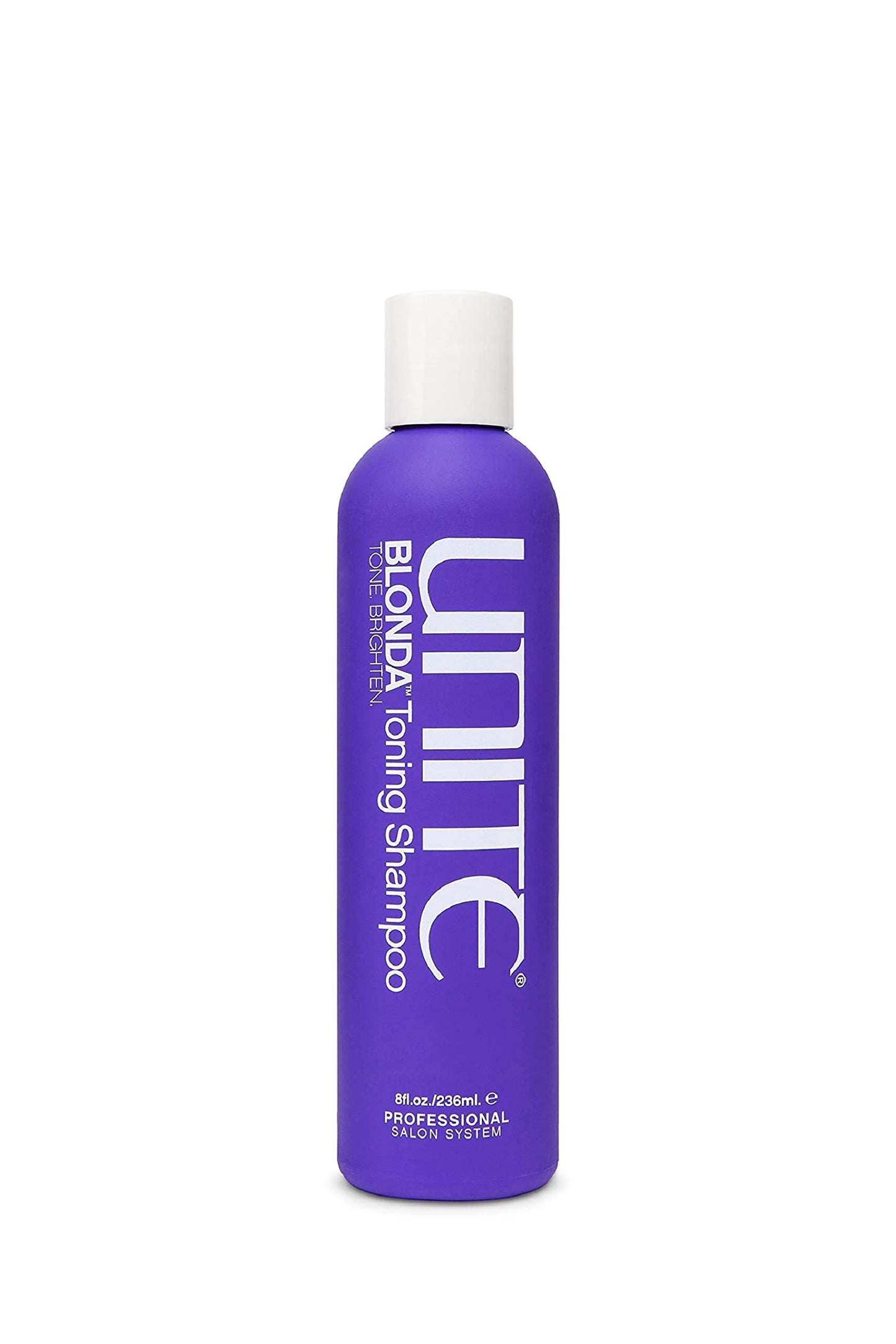 UNITE Hair – BLONDA Toning Purple Shampoo – Neutralizes Brassy & Yellow Tones in 60 Seconds – Brightens Blonde, Gray & Highlighted Hair – 8 Fl Oz