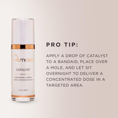 Osmosis CATALYST DNA Repair C Facial Serum to Boost Collagen, Improve Tone and Texture for Aging, Pigmented, Dry, Blemish-Prone Skin, 1 oz