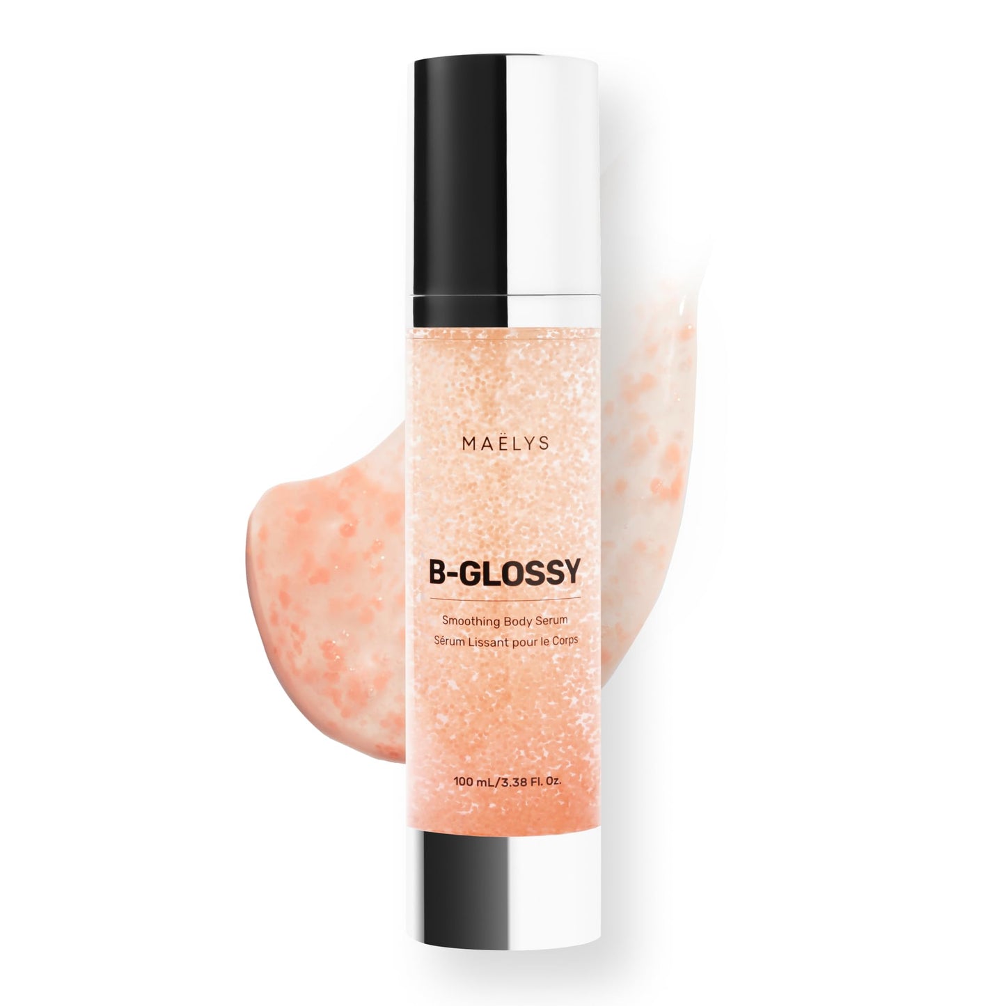 MAËLYS B-GLOSSY Smoothing Body Serum for Women - Hyaluronic Acid & Peptide Formula - Helps Reduce the Look of Wrinkles, Texture & Crepey Skin - Lightweight, Fast-Absorbing Anti-Aging Serum (3.4 Fl Oz)