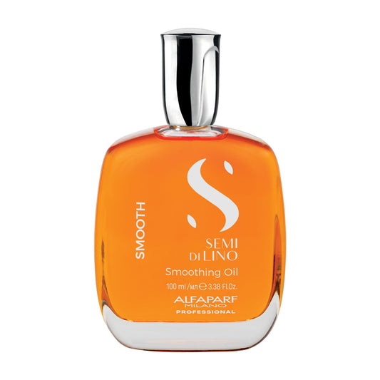 ALFAPARF MILANO Semi di Lino Smoothing Hair Oil Treatment - Frizz Control Oil to Brighten Hair + Protect from Heat & Humidity- Hair Serum for Damaged & Dry Hair (3.38 oz)