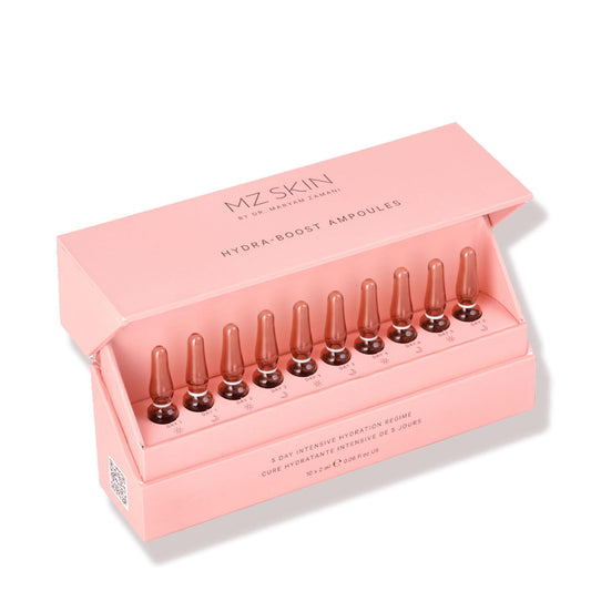 MZ SKIN Hydra-Boost Ampoules 10-Pack Set | 5-Day Intensive Hydration Treatment for Plumping and Firming, With Hyaluronic Acid For Hydration, Allantoin, Ceramides and Squalane
