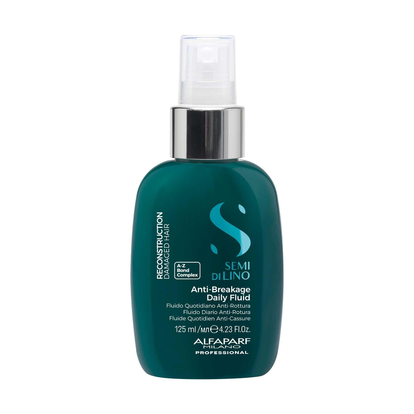 ALFAPARF MILANO Semi di Lino Reconstruction Reparative Anti Breakage Daily Fluid for Damaged Hair - Bond Building Hair Treatment - Heat Protection Spray - Adds Shine - Strengthening - (4.23 oz)