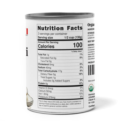 Food to Live Organic Italian Canned Cannellini Beans, 14 oz (Pack of 4) - Unsalted Non-GMO White Kidney Beans. Good Source of Fiber and Protein