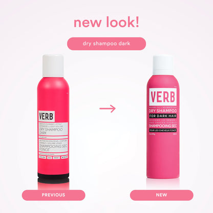 VERB Dry Shampoo Dark – Refresh, Absorb Oils + Extends Styles - Refreshing Dry Shampoo Spray for Dark Tones - Vegan, No Parabens or Harmful Sulfates