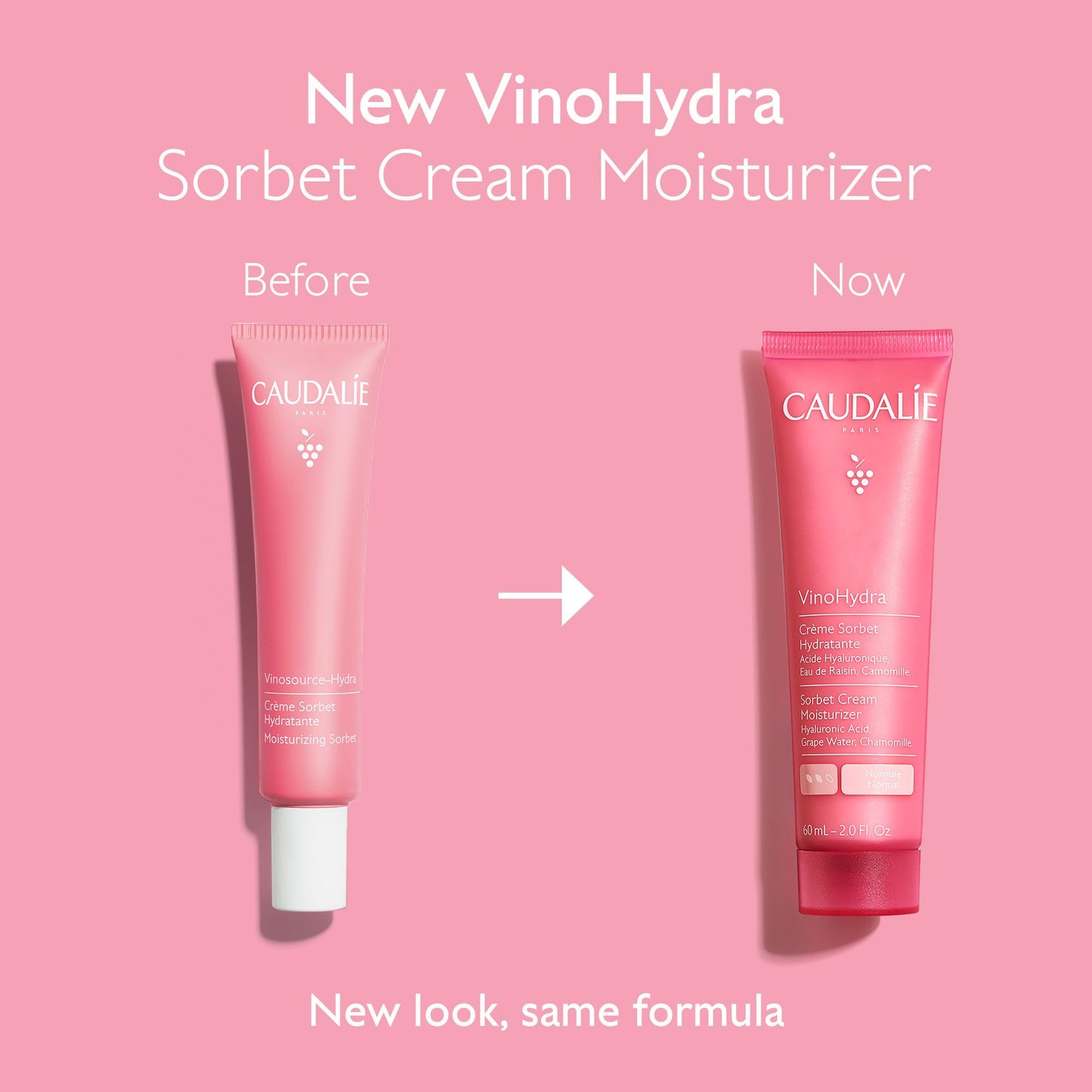 Caudalie VinoHydra Sorbet Cream Moisturizer with Hyaluronic Acid - 60 mL