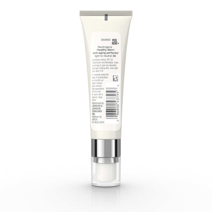 Neutrogena Retinol Treatment & Tinted Facial Moisturizer, Healthy Skin Anti-Aging Perfector, Broad Spectrum SPF 20 Sunscreen & Titanium Dioxide, Blendable Sheer Coverage, 30 Light to Neutral, 1 fl. Oz