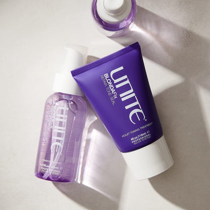 UNITE Hair – BLONDA Fix – Ultra-Violet Repair Treatment to Tone, Strengthen & Brighten Blonde, Gray & Highlighted Hair – Reduces Brass & Damage – 4 Fl Oz