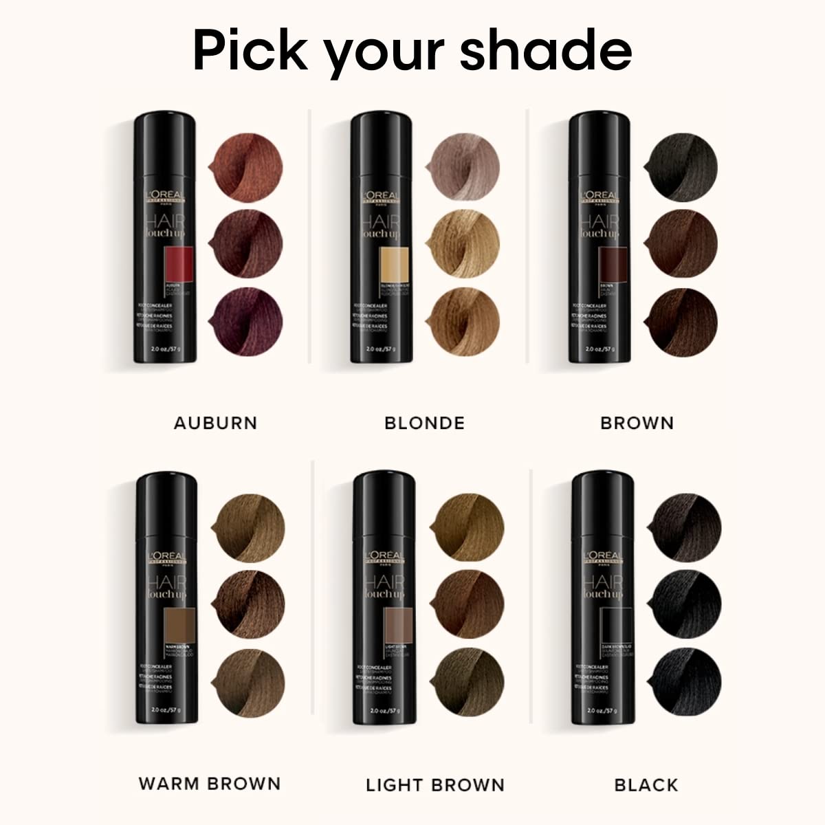 L'Oréal Professionnel Hair Touch Up - Root Concealer Spray - Blends and Covers Grey Hair, Does Not Transfer or Smear