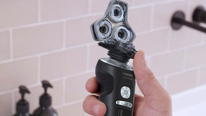 Philips Shaver Razor Series 9000 Prestige, Wet and Dry Electric Shaver, Lift & Cut Shaving System, SenseIQ Technology, Precision Trimmer, Cleaning Pod, Premium Case, Black Matte, Model SP984