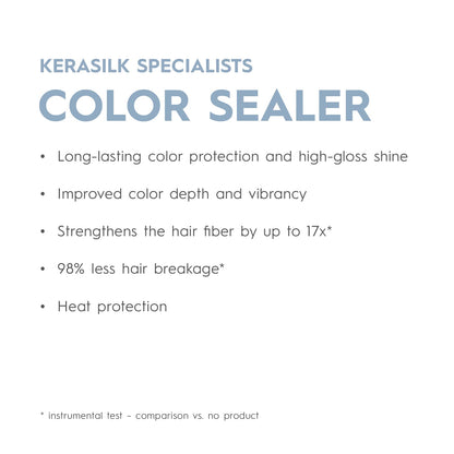 KERASILK Color Sealer | Provides Long-Lasting Color Protection | Moisturizes & Strengthens Hair Fiber | Conditions & Detangles | With Heat Protection | For Color Treated & Lightened Hair | 75ml