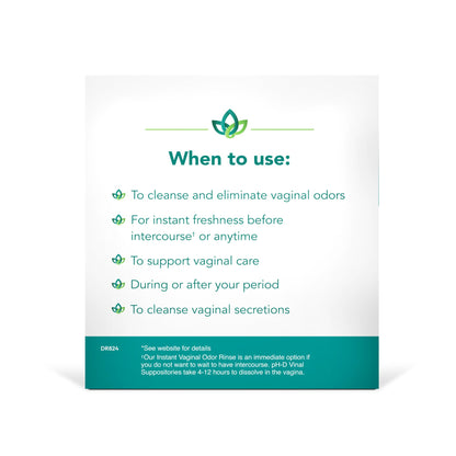 pH-D Feminine Health Support - Instant Odor Rinse with Boric Acid for Vaginal Odor - Vegan, Paraben-Free, Cruelty-Free, 6 Fl Oz Total, (3 Fl Oz, Pack of 2)